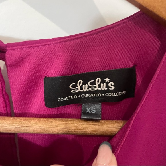 Lulu’s Sassy Sweetheart Shift Dress Size XS Magenta - Picture 3 of 3